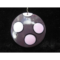 Fushia/purple "Mondrian" pendant