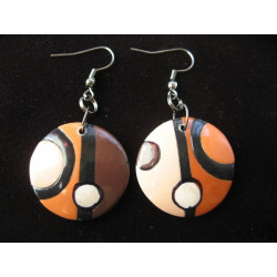 Brown "Mondrian" earrings