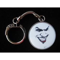 Vintage keychain, Joker, set in resin