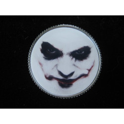 Vintage ring, the Joker, set in resin