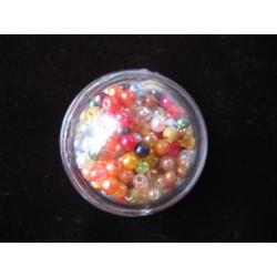 Large dome ring, multicolored beads