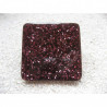 Very large square ring, purple glitter, resin