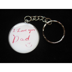 Keychain fancy, I love you Dad, set in resin
